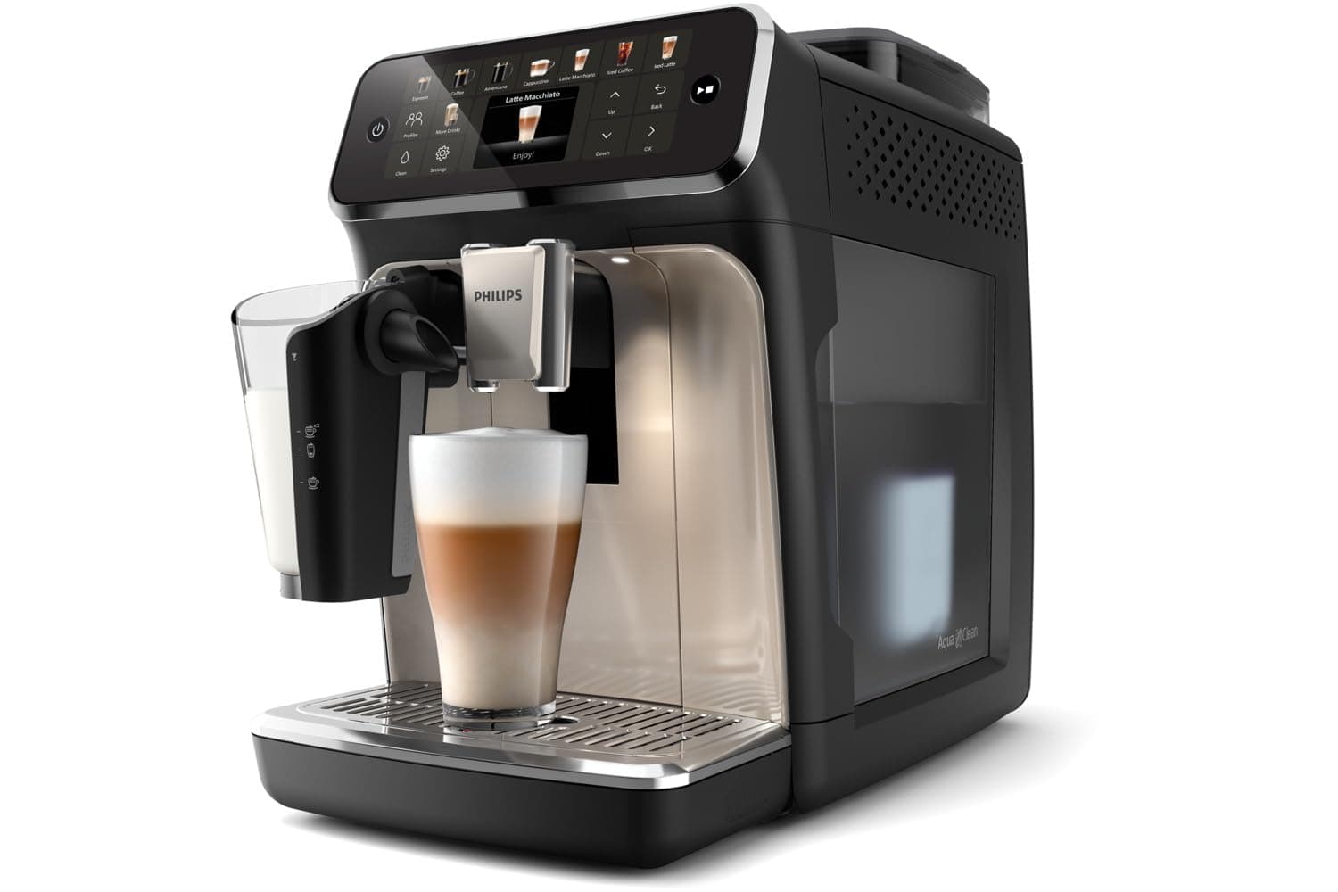 Philips Fully Automatic Espresso Machine Series 5500-20 Beverages, LatteGo, Extra Shot, Silent Brew, Intuitive Display, 4 User Profiles, 12 Settings for Ceramic Grinder, Chrome - EP5547/90 on Amazon.ae - Price Tracker