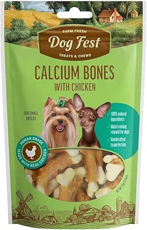 Dog Fest Calcium bones with chicken for mini-dogs - 55g (1.94oz) on Amazon.ae - Price Tracker