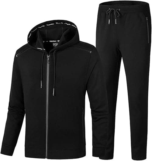 PRIJOUHE Men's Tracksuit Hooded Fitness Sport Suits Gym Hoodie 2 Piece Hoodies Joggers Sweatpants Sets Gym Jogging Tracksuits on Amazon.ae - Price Tracker