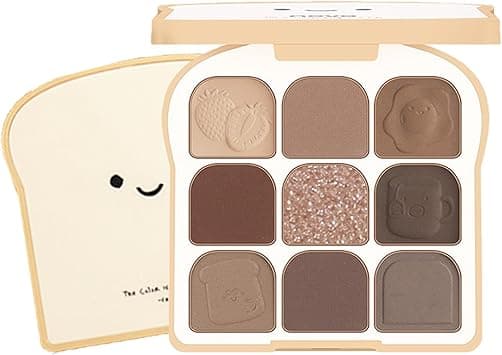 Toast Earth Color Eyeshadow Palette, Nine-Grid Glitter Eye Shadow, Color-Changing Soft Silky Powder, Highly Pigmented Smokey Eye Makeup, Compact Travel Size Palette, Perfect for Daily & Party Looks on Amazon.ae - Price Tracker