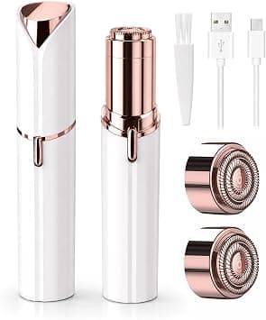 Facial Hair Removal for Women, Electric Painless Rechargeable Facial Hair Remover for Face, Lip, Chin with 2 x Replacement Heads on Amazon.ae - Price Tracker