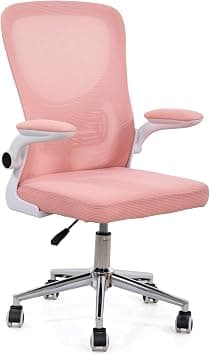 Multi Home Furniture White & Pink Office Chair – Ergonomic Chair with Lumbar Support & Adjustable Height & Armrests, 130° Tilt & Recline, 360° Swivel Desk Chair, Computer Chair, Office Chair for Home on Amazon.ae - Price Tracker