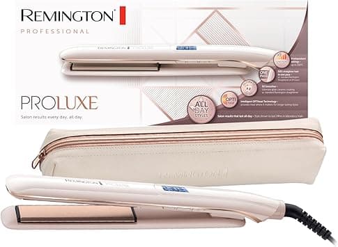 Remington Proluxe Ceramic Hair Straighteners with Pro+ Low Temperature Protective Setting, Rose Gold - S9100 on Amazon.ae - Price Tracker