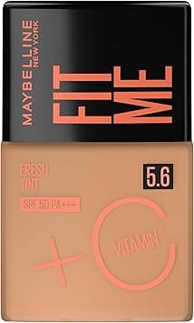 Maybelline New York, Fit Me Fresh Tint Foundation SPF 50 with Brightening Vitamin C, 5.6 Medium Coverage on Amazon.ae - Price Tracker
