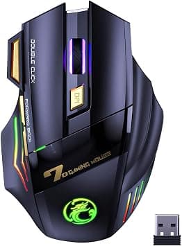 Wireless Mouse, Gaming Mouse, Dual Mode (Bluetooth 5.1 + USB) 2.4GHz, Wireless Mouse Gaming with RGB Backlit, 25Hrs for Windows/Mac, Rechargeable on Amazon - Best Deal Finder