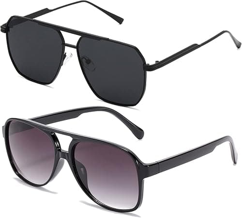TIANYESY Classic Vintage Aviator Sunglasses for Women Men Large Frame Retro 70s Sunglasses on Amazon - Best Deal Finder