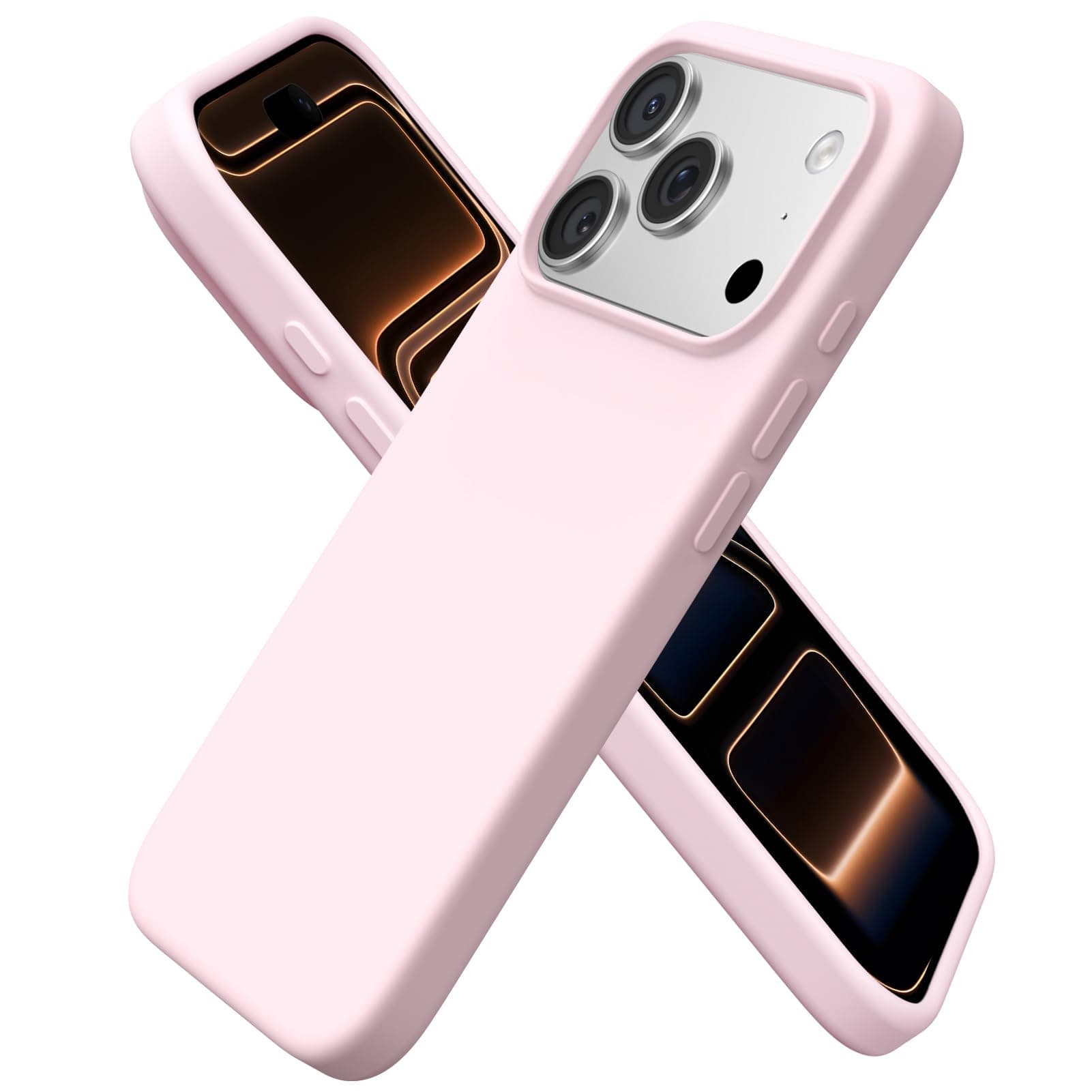 ORNARTO Compatible with iPhone 17 Pro Case 6.3", Slim Liquid Silicone 3 Layers Full Covered Soft Gel Rubber 17 Pro Phone Cases Cover 6.3 inch-Chalk Pink on Amazon.ae - Price Tracker