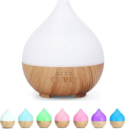 Essential Oil Diffuser, Ultrasonic Diffusers for Home Aromatherapy Humidifier for Bedroom Room 7 Colors LED 2 Mist Mode Auto Off, Basic White on Amazon.ae - Price Tracker