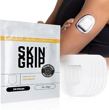 SKIN GRIP Insulet Omnipod Adhesive Patch 20-Pack | Pre-Cut CGM Patches | Premium Continuous Glucose Monitor Protection | Waterproof Tape (Clear) on Amazon.ae - Price Tracker
