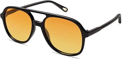SOJOS Retro Vintage Polarized Sunglasses Double Bridge Brow Bar Square Aviators SJ2174 on Amazon.ae - Price Tracker