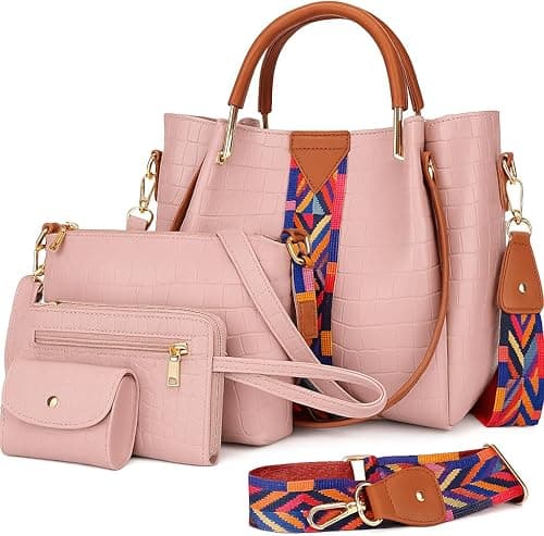 4-Piece PU Leather Handbag Set for Women – Tote, Crossbody, Clutch & Wallet | Stylish, Durable, Lightweight | Ideal for Work, Travel & Daily Use | Fashionable Ladies Shoulder Bags on Amazon.ae - Price Tracker