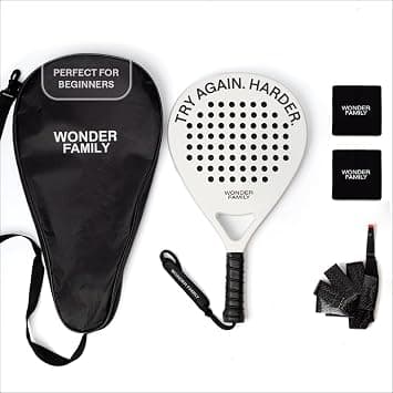 Padel Racket with Overgrip & 2 Wristbands – Memory EVA Foam, Perfectly Balanced – Pala de Padel – Fiberglass Paddle for Beginners and Intermediates – Includes 420D Fiber Bag on Amazon - Best Deal Finder