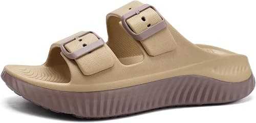 KuaiLu Womens Recovery Sandals With Comfortable Plantar Fasciitis Arch Support, Orthotic Adjustable Thick Cushion Sport Slides Reduces Stress on Feet, Joints & Back Post-Exercise على Amazon.ae - متتبع الأسعار