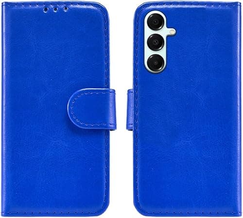 MAU Case for Samsung Galaxy A17 5G Phone Case, Blue PU Leather Flip Wallet Phone Stand Case Cover with 2 Slot Card Holder and Magnetic Closure for Samsung Galaxy A17 5G Case - (Blue) على Amazon.ae - متتبع الأسعار