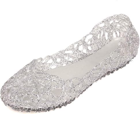 Domucos Womens Sandals Flat Jelly Shoes Slip On Hollow Out Loafers… on Amazon.ae - Price Tracker