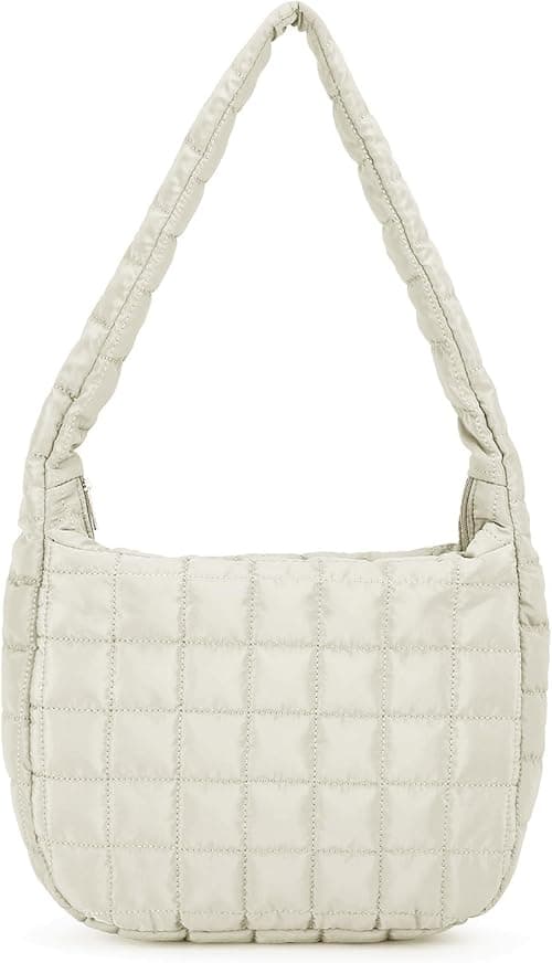 Women's Quilted Shoulder Bag Padded Tote Bag Large Capacity Hobo Purse Lightweight Nylon Padding Handbag on Amazon.ae - Price Tracker