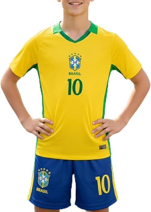 OVERS Brazil Football Jersey Set for Kids, Youth & Men – Short Sleeve Soccer Shirt & Shorts, Breathable Sports Uniform for Match. on Amazon.ae - Price Tracker