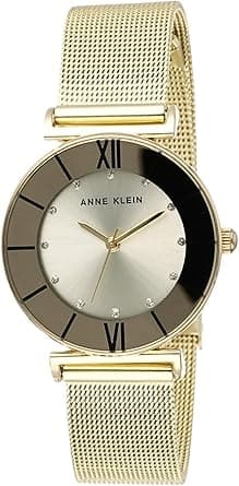 Anne Klein Women's Glitter Accented Mesh Bracelet Watch on Amazon.ae - Price Tracker