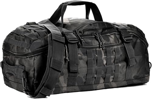 Miramrax Travel Duffle Bag Backpack for Men - Large Tactical Bags Weekender Gym Bag for Overnight Traveling Military Workout Deployment Sports (BlackCamo, 45L) on Amazon.ae - Price Tracker
