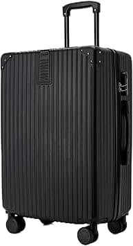 MOTIM Boarding Carry-on Luggage Expandable PP Hard Shell Clearance Luggage with Spinner Wheels Lightweight Durable Carry-on Suitcase Set for Long Distance Travel (Black, 20 Inch) on Amazon - Best Deal Finder