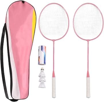 Trisar Badminton Rackets Set of 2, 2 Player Badminton Racquets Set with 2 Rackets, 3 Nylon Shuttlecocks, Storage Bag, for Beginners Outdoor Backyard Games, Lightweight, on Amazon.ae - Price Tracker