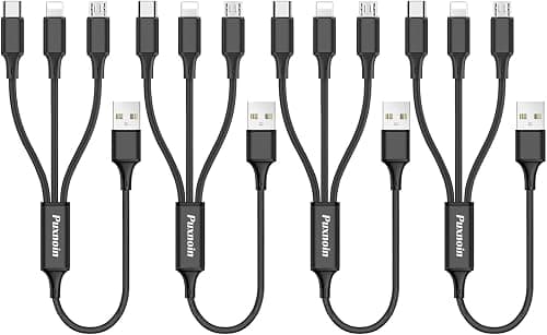 Puxnoin Multi Charger Cable 2Pack - 1FT Braided Universal 3 in 1 Multiple USB Cable Charging Cord with Type-C, Micro USB Port Connectors for Cell Phones, Tablets and More on Amazon.ae - Price Tracker