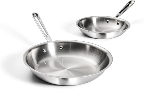 All-Clad Stainless Steel Frying Pan 8-Inch and 10-Inch 8400001686 on Amazon.ae - Price Tracker
