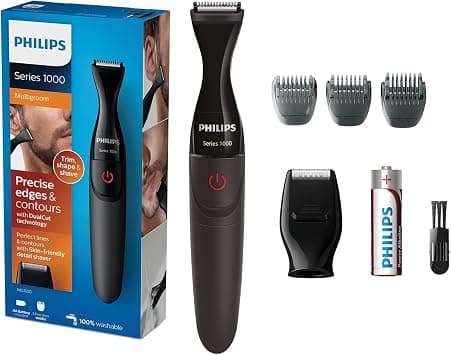 PHILIPS Multigroom Series 1000 Ultra Precise Beard Styler with DualCut Technology for Men, MG1100/16 - Amazon.sa Price Tracker