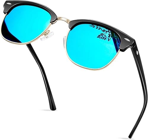 KANASTAL Polarized Horn Rimmed Sunglasses for Men Women Semi Rimless UV400 on Amazon - Best Deal Finder