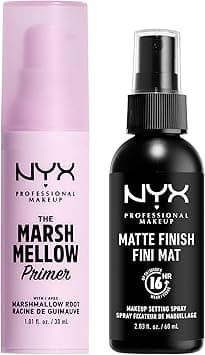 NYX PROFESSIONAL MAKEUP Marshmellow Smoothing Primer + Makeup Setting Spray, Matte Finish, Long-Lasting Face Mist for up to 16HR Wear (Pack of 2) on Amazon.ae - Price Tracker