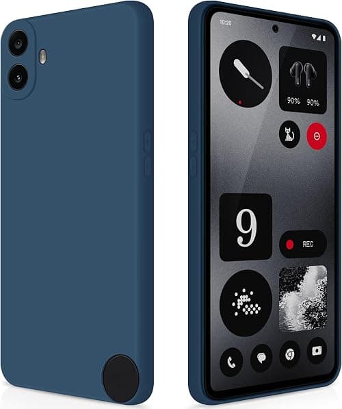 GiiYoon Protective Case for Nothing CMF Phone 1 Silicone Case, Shockproof Thin TPU Silicone Protective Case with Fiber Inner Layer and Camera Protection, Blue على Amazon.ae - متتبع الأسعار