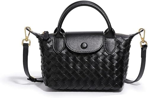 Mini Small Size Braided Luxury Leather Women's top Handle Handbag Fashion Travel Daily Satchel on Amazon.ae - Price Tracker