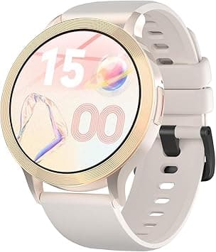 Wapik Women Smart Watch (Answer/Make Calls) Fitness Tracker IP67 Waterproof Heart Rate / Sp02 Sleep Monitor Smart Watch for iPhone Android White (Gold) on Amazon.ae - Price Tracker