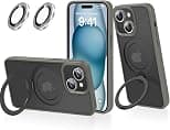 iPhone 15 Case, 360 Rotating Brackets, Compatible with Magsafe, Anti -Fingerprint Matte Back, for iPhone 15 (2023) 6.1"-Grey - Amazon.ae Price Tracker