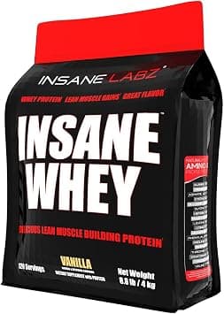 Insane Labz Insane Whey,100% Muscle Building Whey Protein, BCAA Amino Profile, Mass Gainer, Meal Replacement (120 Servings) (Vanilla) على أمازون - دليلك لأفضل العروض