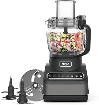 Ninja Food Processor with 4 Automatic Programs, Chop, Puree, Slice, Mix, and 3 Manual Speeds, 2.1L Bowl, Blades, 850W, Dishwasher Safe Parts, Silver, BN650ME, 2 Years Warranty on Amazon.ae - Price Tracker