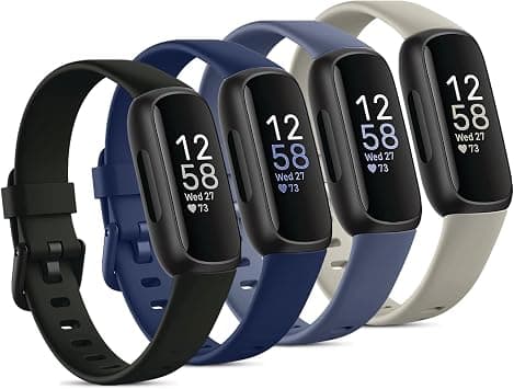 Odbeai Compatible with Fitbit Inspire 3 Bands for Women Men, Sport Wristband Replacement Soft Silicone Straps for Inspire 3 Fitness Tracker Women & Men(4 Pack,Small) on Amazon.ae - Price Tracker