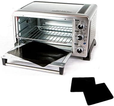 Two-Pack 100% Non-Stick 11" Polytetrafluoroethylene Toaster Oven Liner. Finally, Prevent Spillovers, Gunk & Odors! Great Teflon Liner for Toaster Ovens, Dishwasher Safe, Best Toaster Oven Accessories على Amazon.ae - متتبع الأسعار
