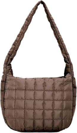 Women's Quilted Shoulder Bag Padded Tote Bag Large Capacity Hobo Purse Lightweight Nylon Padding Handbag - Amazon.ae Price Tracker