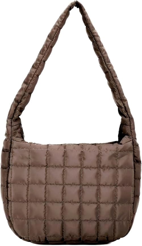 Women's Quilted Shoulder Bag Padded Tote Bag Large Capacity Hobo Purse Lightweight Nylon Padding Handbag on Amazon.ae - Price Tracker