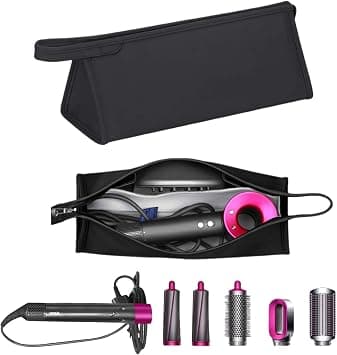 Travel Case Compatible with Dyson Airwrap, PU Leather Waterproof Travel Storage Bag, Portable Carrying Case Organizer for Shark Flexstyle Air Styling & Drying System Attachments (Black) - Amazon.ae Price Tracker