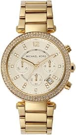 Michael Kors Parker Women's Watch, Stainless Steel and Pavé Crystal Watch for Women with Steel, Leather, or Silicone Band - متتبع أسعار Amazon.sa