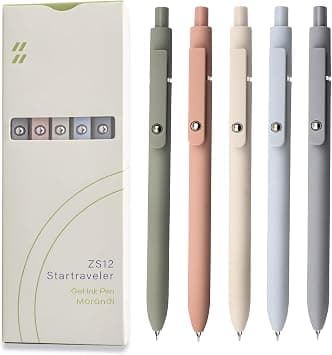 UIXJODO Gel Pens, 5 Pcs 0.5mm Japanese Black Ink Pens Fine Point Smooth Writing High-End Series for Journaling Note Taking, Cute Office School Supplies Gifts Women Men (Morandi) on Amazon.sa - Price Tracker