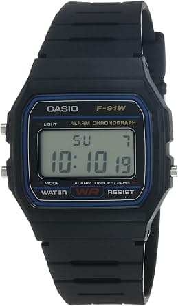 Casio F91W-1 Mens Classic Chronograph Alarm LCD Digital Watch, Black, F-91W-1DG on Amazon.ae - Price Tracker