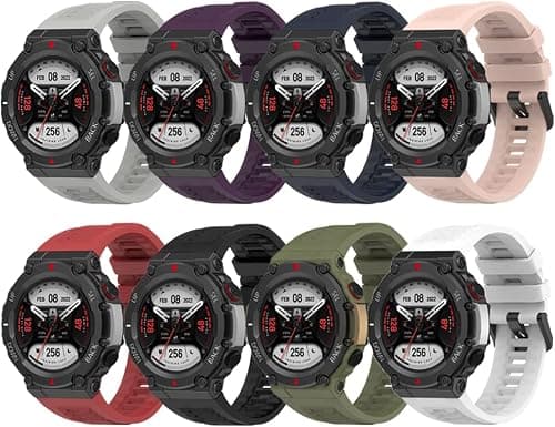 Compatible for Amazfit T-Rex 2/Amazfit Active Edge Band, Adjustable Sport Silicone Replacement Strap Wristband for Amazfit T-Rex 2/Amazfit Active Edge Smartwatch on Amazon.sa - Price Tracker