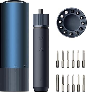 HOTO Electric Screwdriver Rechargeable, 3.6V Cordless Screwdriver Set USB-C, 1/4'' Hex Bits, 3 Torque Settings, 1500mAh Battery, LED Light & 12 S2 Metal Bits for Furniture/Electrical Repairs on Amazon.ae - Price Tracker