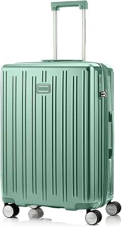 American Tourister Reggio Suitcase V2, Check-In Size 68 cm / 25 inch, 4 Spinner Wheels, Hard Top, Polycarbonate, Green|TSA Lock|Aluminum Handle|Expandable|Divider Pad - 3 Years International Warranty on Amazon - Best Deal Finder