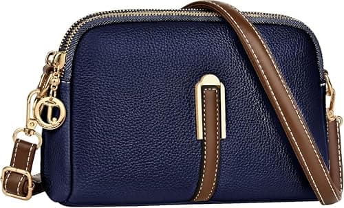 Crossbody Bag for Women, Leather Handbag & Shoulder Bag with Adjustable Wide Strap, Chain Strap & 2 Slot Card Holder, Camera Cross Body Bag for Lady Girl Travel Shopping Daily Use, Dark Blue on Amazon.ae - Price Tracker