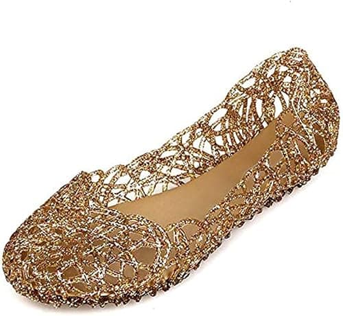 Domucos Womens Sandals Flat Jelly Shoes Slip On Hollow Out Loafers… on Amazon.ae - Price Tracker