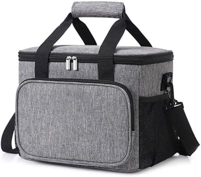 Rness Large Multi-Purpose Insulated Lunch Bag for lunch box with 4-Layer Waterproof Thermal Food Carrier, Oxford Fabric Tote for Work, Picnic & Camping, Handheld/Shoulder Strap (XXL Capacity), Gray on Amazon.ae - Price Tracker